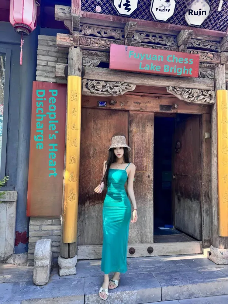 

Женское модное облегающее платье Ele Pure Desire с завязками, длинное, летнее, новое, с завышенной талией, на молнии