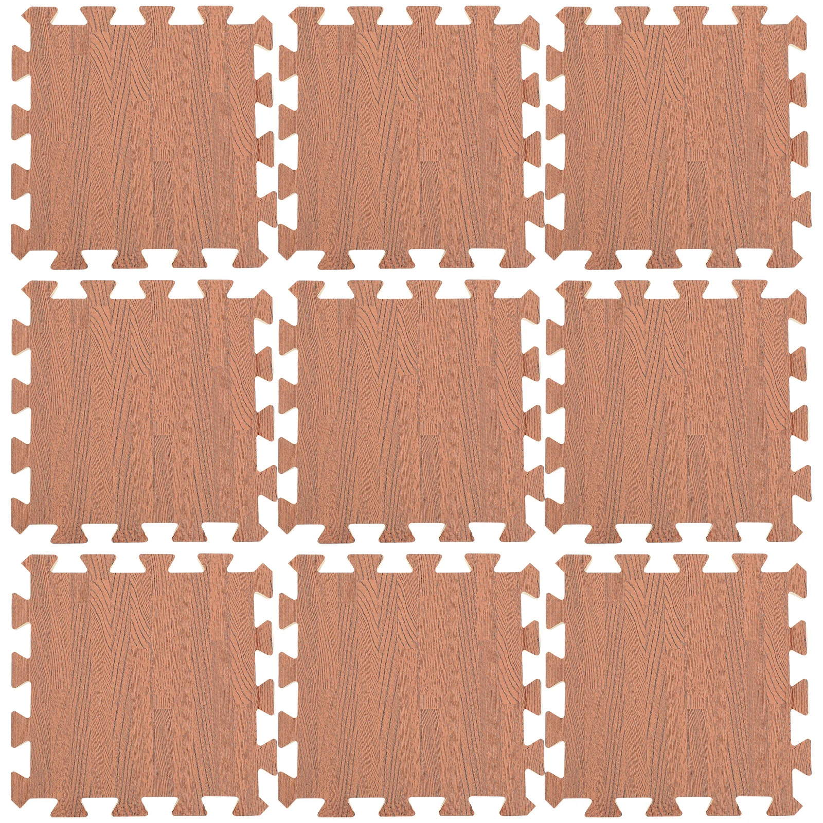 12 Buah Karpet Lantai Motif Kayu, Ubin Saling Mengunci, Anti Selip, untuk Kamar Mandi, Dapur, Gym, Yoga, Olahraga, Rumah, Kantor