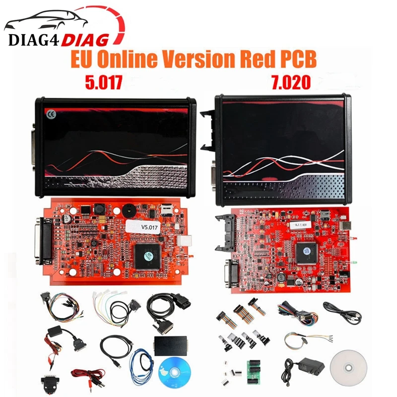 1/5/10PCS KESS KTAG KESS V2.80 Unlimited Online Version V5.017 OBD2 Manager 4 LED V2.25 V7.020 Master K-TAG EU Red PCB