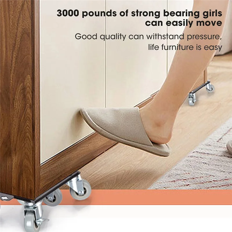 

ABJN-Roller Handling Tool With 5 Wheels Heavy Duty Dollys Furniture Dollys Carbon Steel Panel For Large Furniture Handling