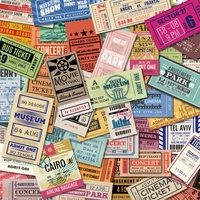 50PCS Vintage Postage Stamps With Post Mark Desc Traveling DIY Stickers For Scrapbooking And Journaling