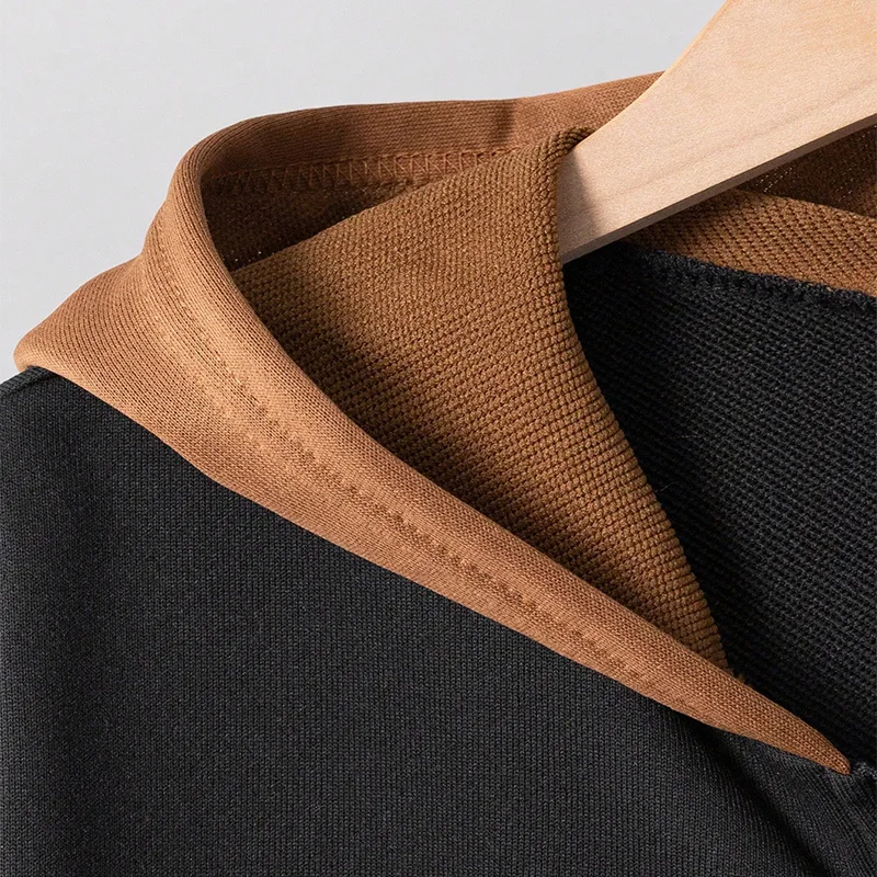 Autumn And Winter Boys Cute Cold And Warm Block Color Hooded Zipper Hoodie Coat Daily Leisure Birthday Party Clothing Clothing