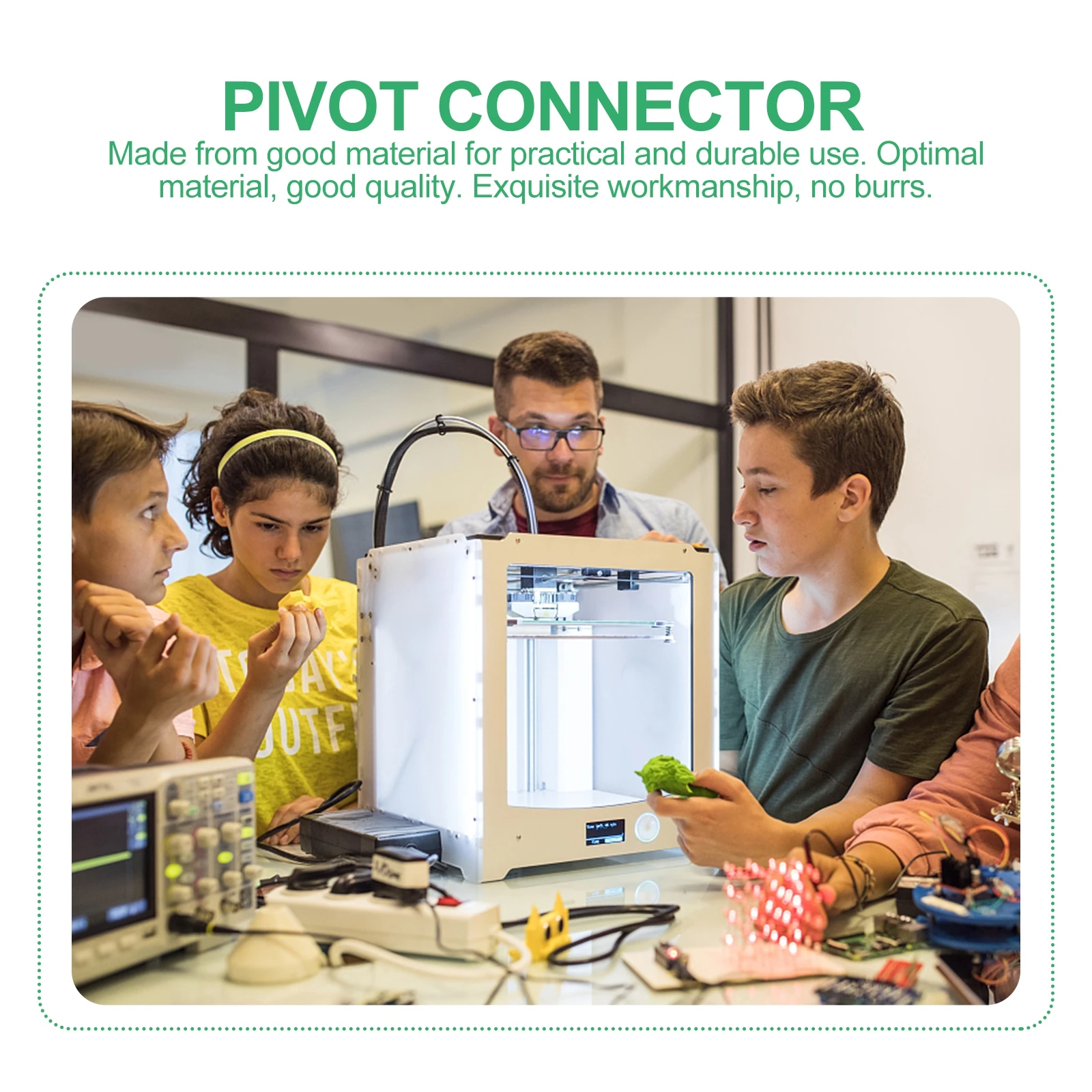 

4pcs Zinc Alloy Pivot Joint Connector High Strength Angle Hinge Fittings Silver Flexible Industrial Use