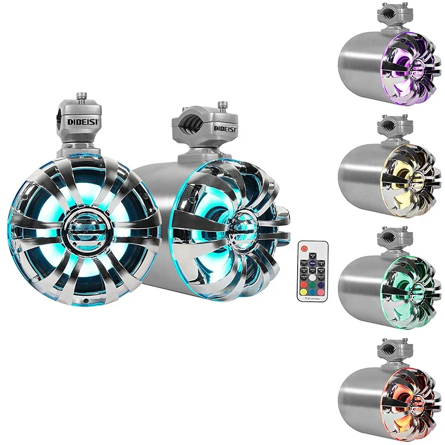 Manufacturers Wholesale 2 Way Speaker System Led Light Speaker Wakeboard Tower Boat Marine Speaker DBS6580