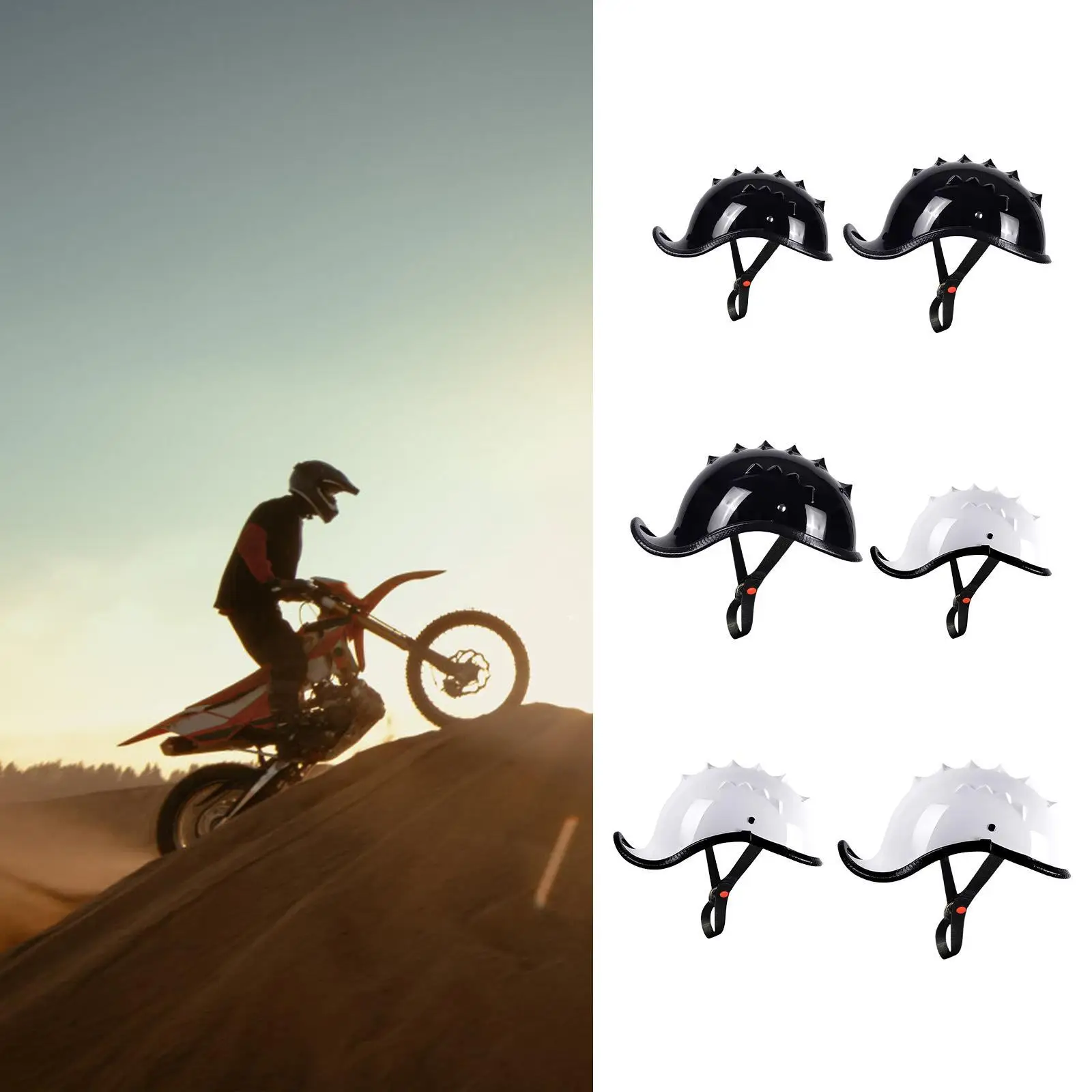 

Motorcycle Retro Half Helmet Adults Trip Touring Half Face Skull Cap Helmet