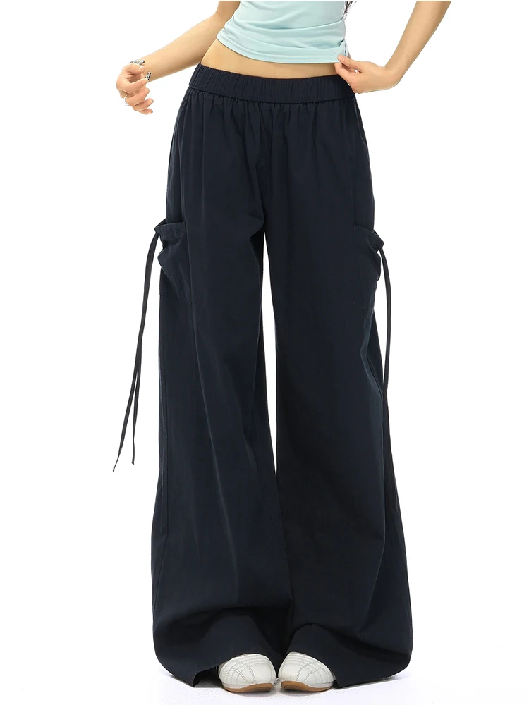 Pantalon de survêtement taille élastique Y2k pour femme, Long, Style Punk, Harajuku, japonais, Hip-pop, tendance, automne hiver 2025, 2000