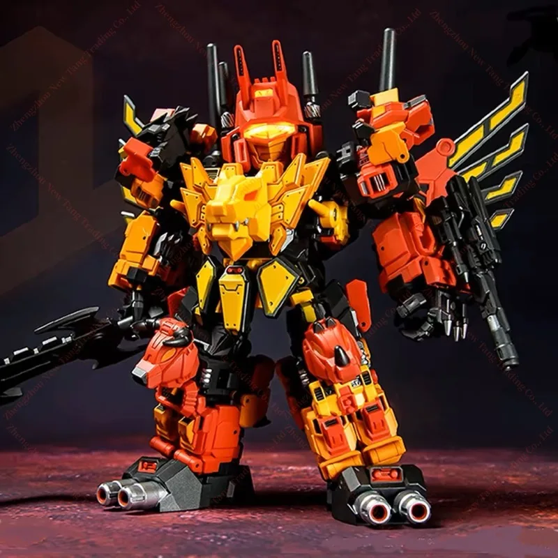 【En stock】Cabeza de acero de transformación JGM-SKP01 Predaking MINI 5 en 1 forma combinadora 17CM figuras de acción juguete colección de regalos