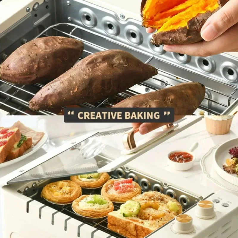Home Smokeless Electric Grill Desktop Automatic Rotating Skewer Machine Indoor BBQ Meat & Vegetable Roasting Equipment