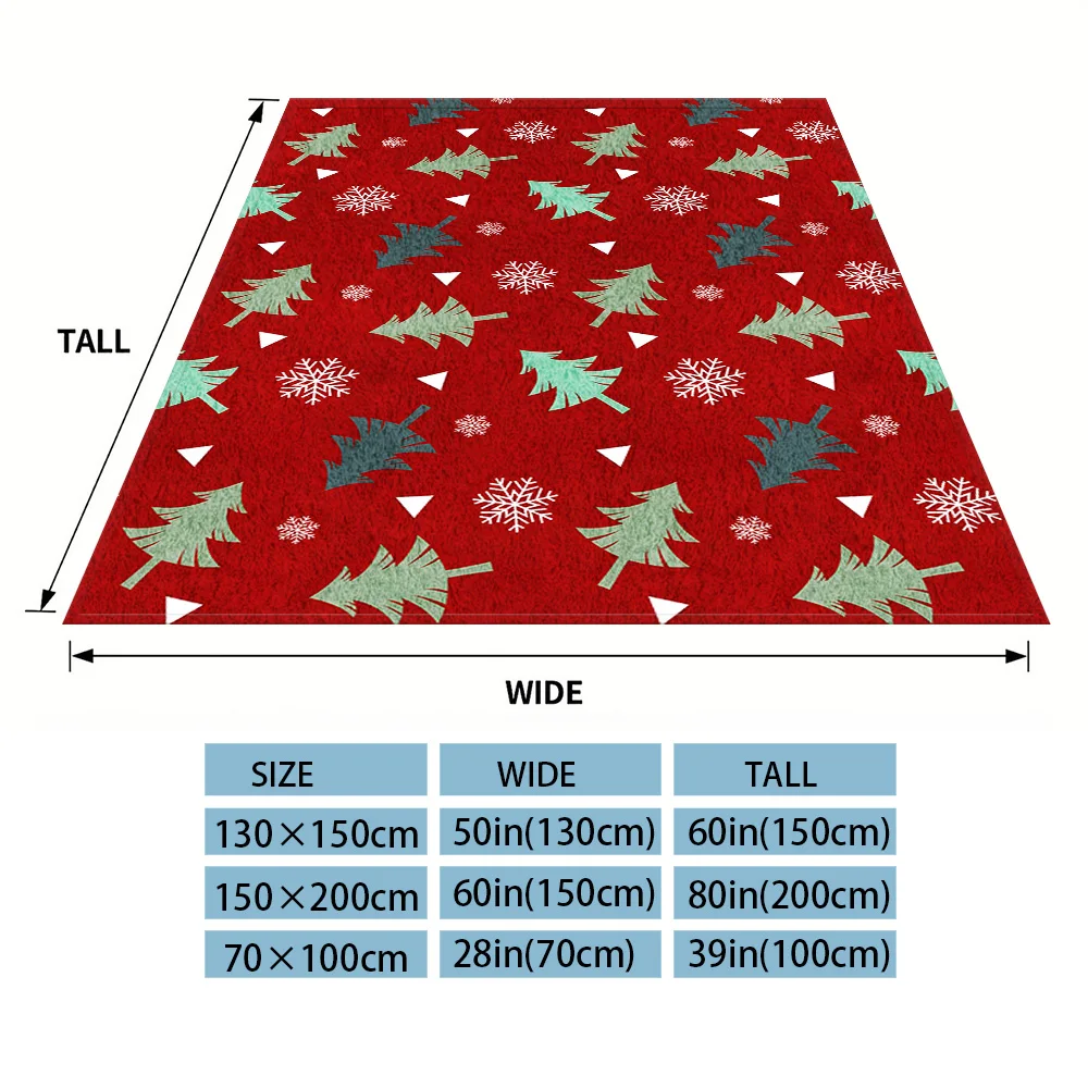 Red Xmas Winter And Summer Dual-Use Comfortable Flannel Blanket, Soft And Sticky Sofa Cover Blanket, Exquisite Gift