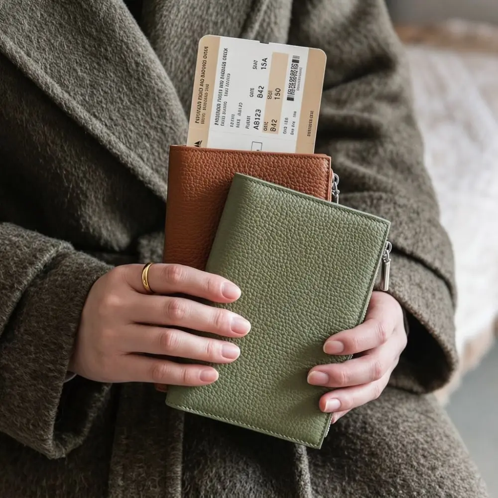 

Card Holder PU Passport Bag Passport Cover Ultra-thin Passport Clip Multifunctional Card Case Card Storage Bag
