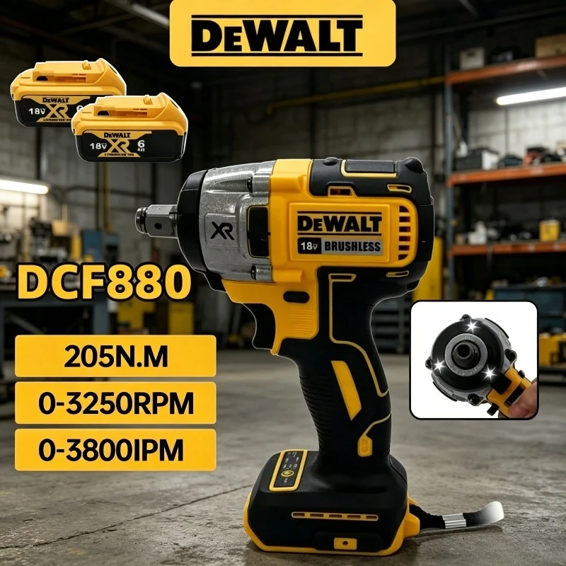 

Dewalt DCF880 3300RPM Brushless Impact Wrench High Torque Cordless Electric Wrench Tire Repair Power Tool