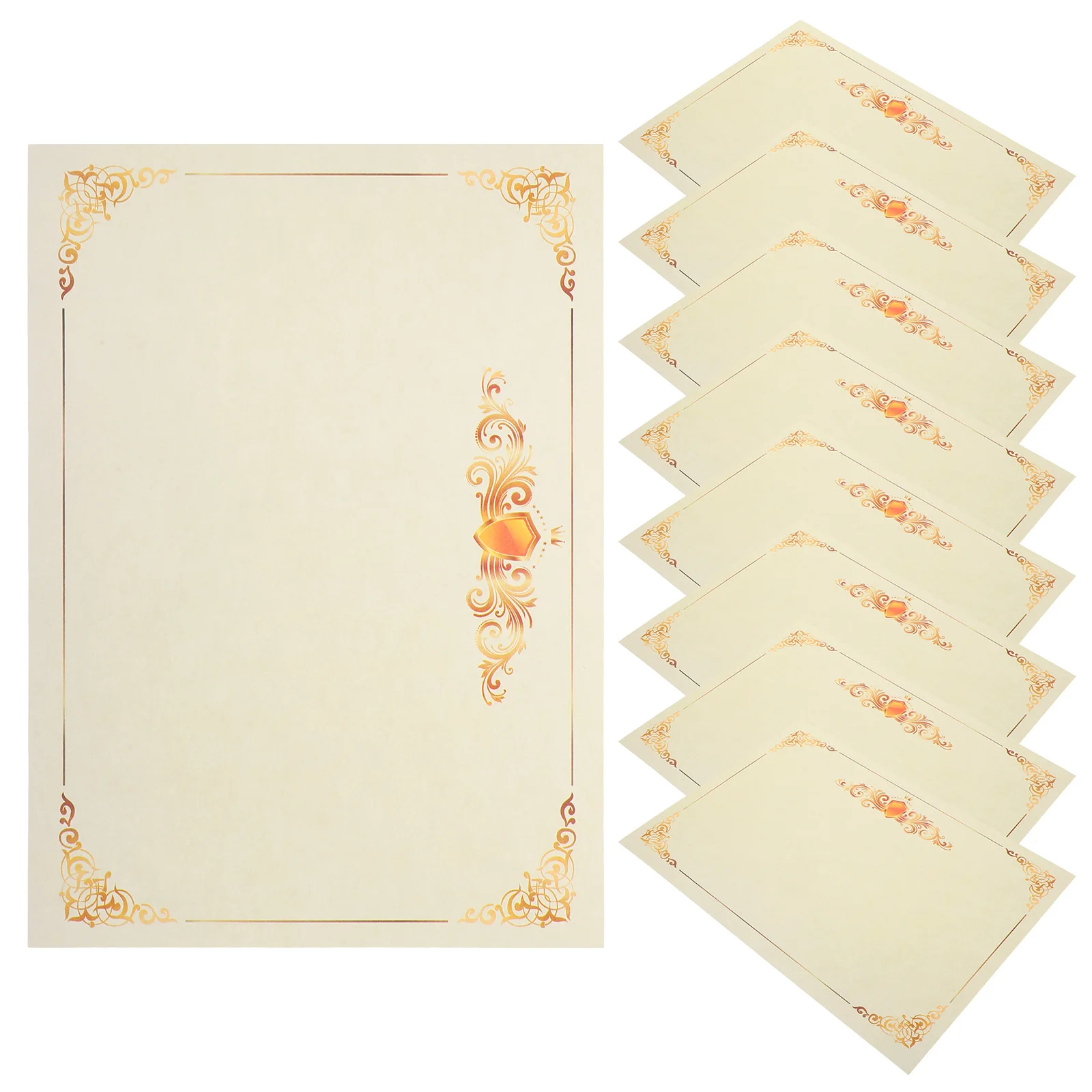 100 ورقة من ورق الشهادات الفارغ على الوجهين للتعرف على الجوائز الأكاديمية والشهادات القابلة للطباعة #6