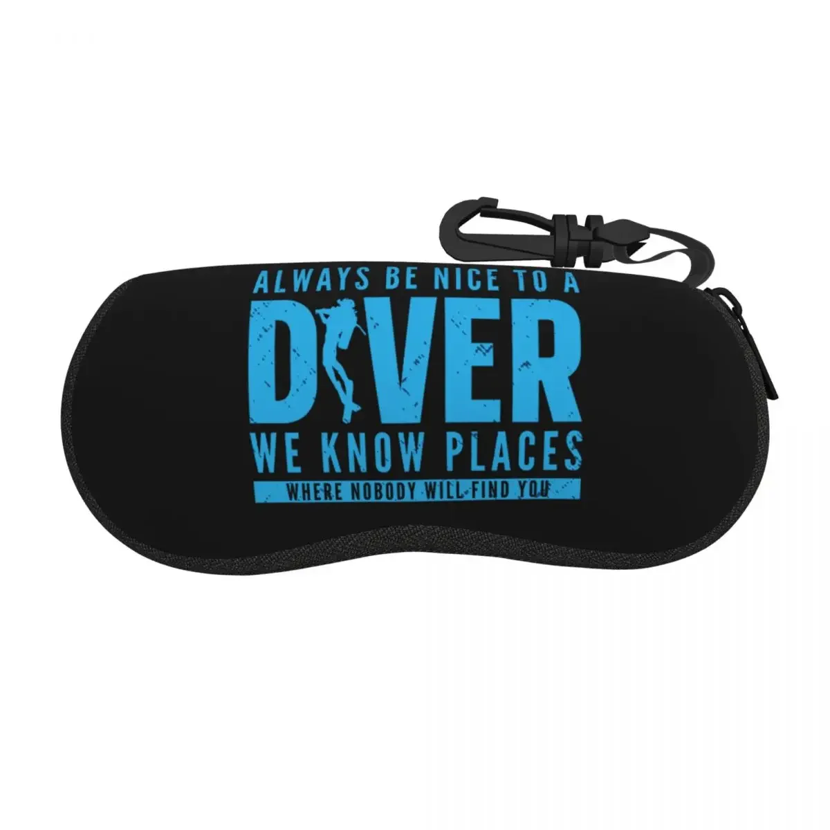 Пользовательский чехол для очков для подводного плавания с застежкой-молнией, резиновый чехол для очков с цитатами для дайвинга, мягкий неопреновый защитный чехол для солнцезащитных очков