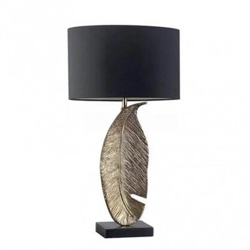 Modern art resin table lamp living room bedroom children's  creative design fabric lamp study room model  table lamp