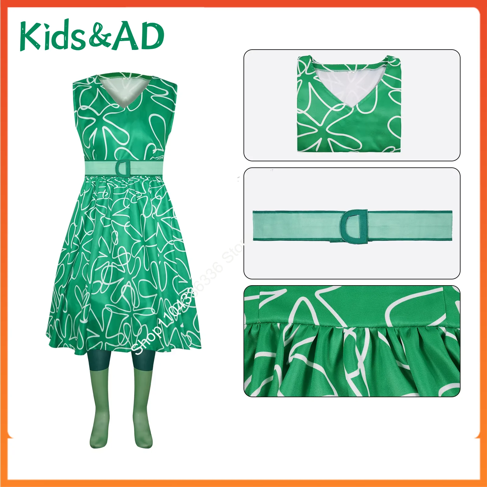 أزياء أنيمي داخل مثير للاشمئزاز أزياء تنكرية على شكل زهرة كرتونية للأميرة مجموعة فتاة لحفلات الهالوين