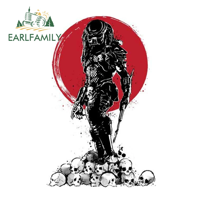 EARLFAMILY 13cm x 8.3cm for Interesting Predator Japanese Car Sticker Occlusion Scratch Decal Racing Drifting Vinyl RV Car Goods