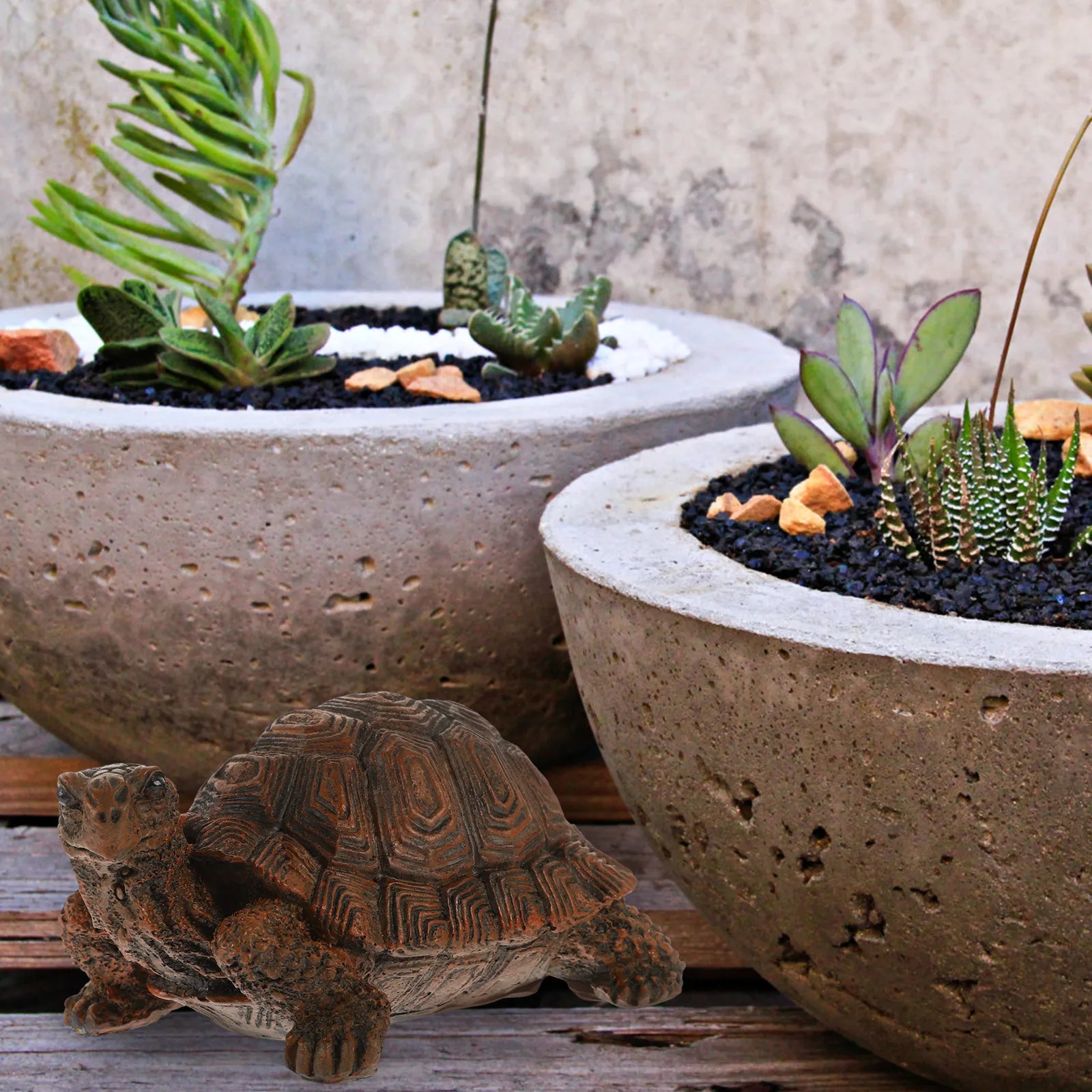 

Resin Turtle Statue Garden Yard Decor Vivid Realistic Simulation Animal Sculpture for Home Office Desktop Auspicious Gift Idea
