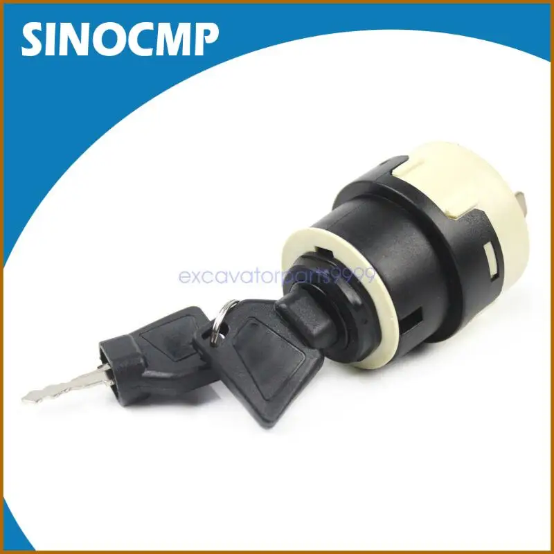 

9-pin Ignition Switch w/ 2 Keys 701/80184, 50988, 858/04674, 701/45500 for JCB JCB200 JCB220 Holland Heavy Equipment