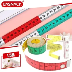 1.5M/60in Soft Tape Measure Tailor's Tape with Snap Fasteners Body Measuring Double-sided Ruler For Needlework Sewing Tool