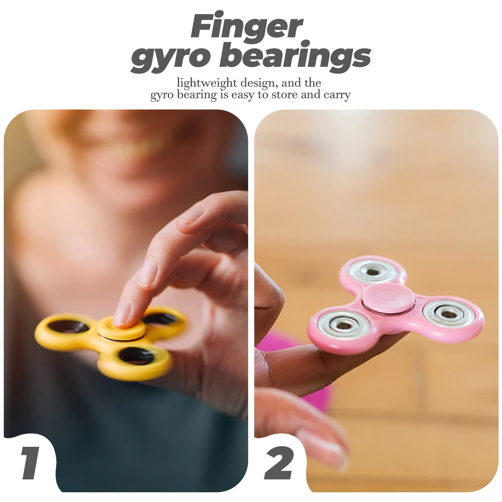 

20pcs Fingertip Mold Gyro Bearings Metal Detachable Toys Stress Reliever Small Portable Storage Compatibility Gifts