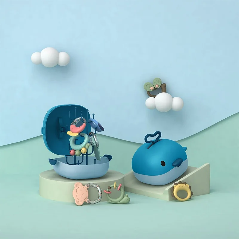 لعبة التسنين للأطفال قبضة تدليك اللثة ممارسة مقاومة للحرارة ومضادة للتشوه لطيف جميل للرضع 0-1 سنة 10 قطعة #3