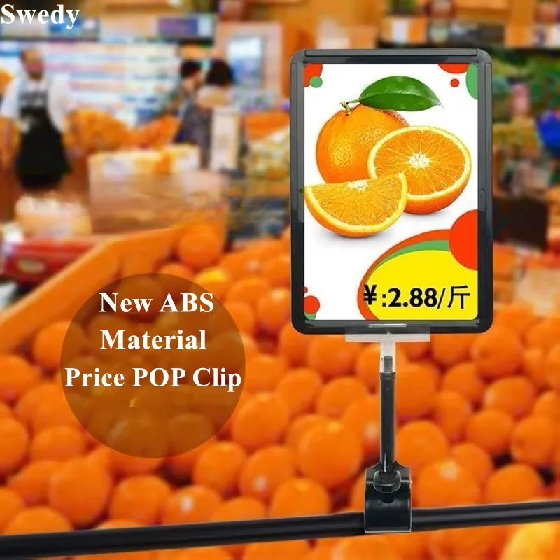 10 Pieces A5 148x210mm Supermarket Price Label Tags Product Name Price Listing Poster Flyer Frame Plastic Sign Holder POP Clip