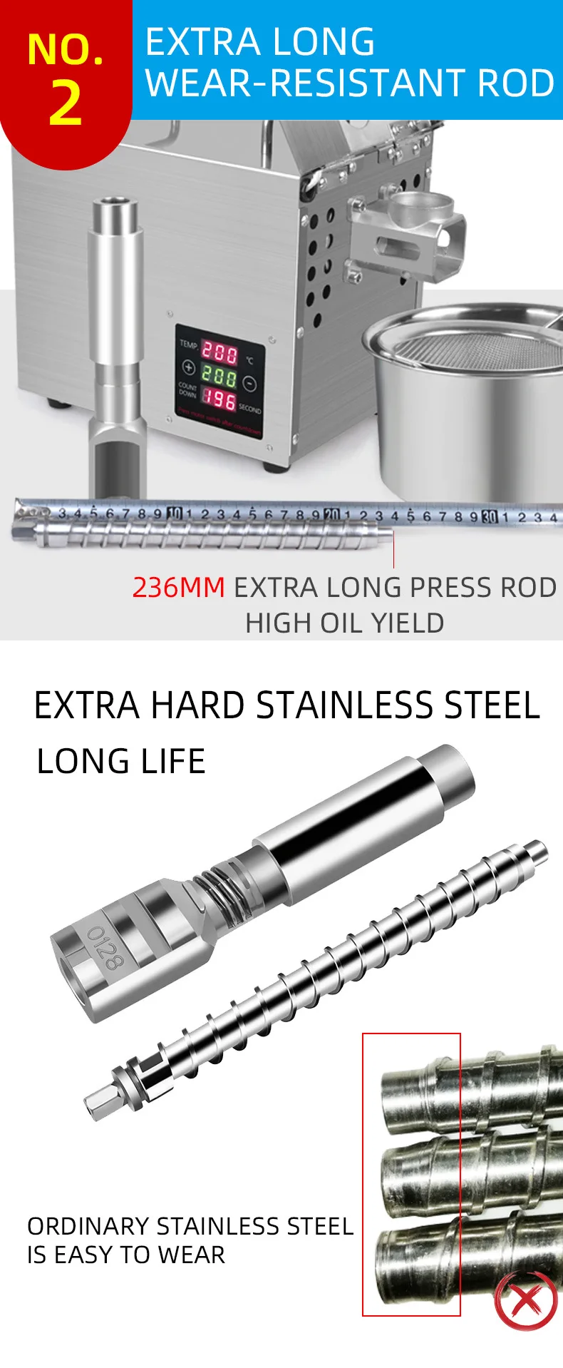 GR109 Oil Extraction Machine Home Heat Oil Press Extractor Sunflower Seeds Hydraulic Oil Extracting Machine