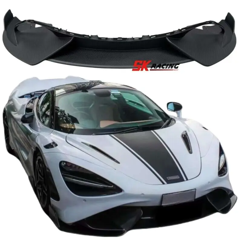 NEW Car Assecories Bumper For McLaren 720S 765LT DRY Matte Carbon Front  Lip Side Diffuser Body Kits Modification Parts