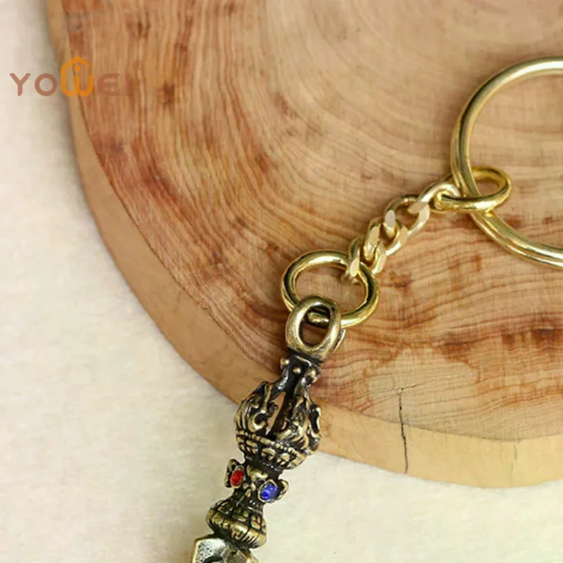 Handcraft Pendant Vintage Solid Religious Pestle Prayer Pendants Nepal Tibetan Handcraft Buddhist Vajra Pestle Copper Crafts