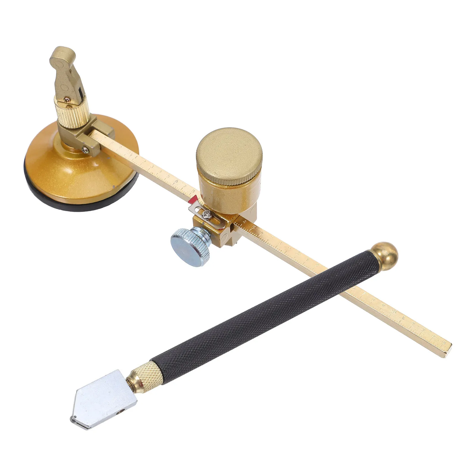 1 مجموعة المحمولة قاطع زجاجي دائري قابل للتعديل البوصلة نوع الدقة دائرة قطع أداة شفط كأس قاعدة النقش القلم 40 سنتيمتر