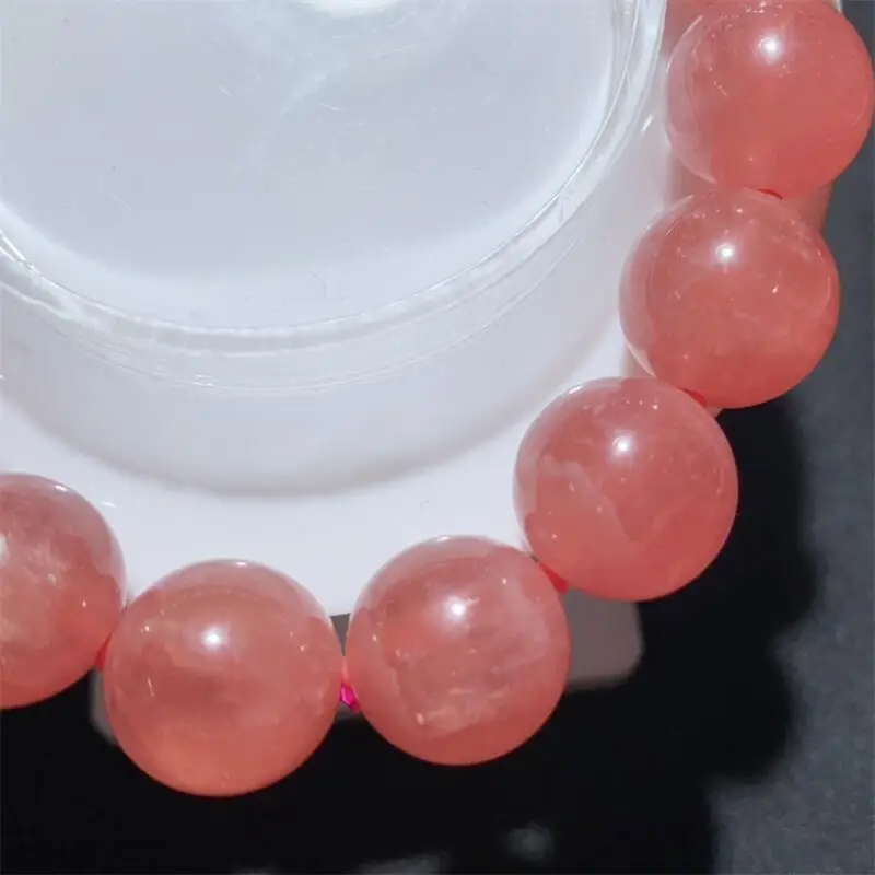 Bracelet en Agate Rouge et Dentelle Naturelle pour Enfant, Bijou Fait à la Main en Clip et Quartz, Cadeau d'Anniversaire, 1 Pièce