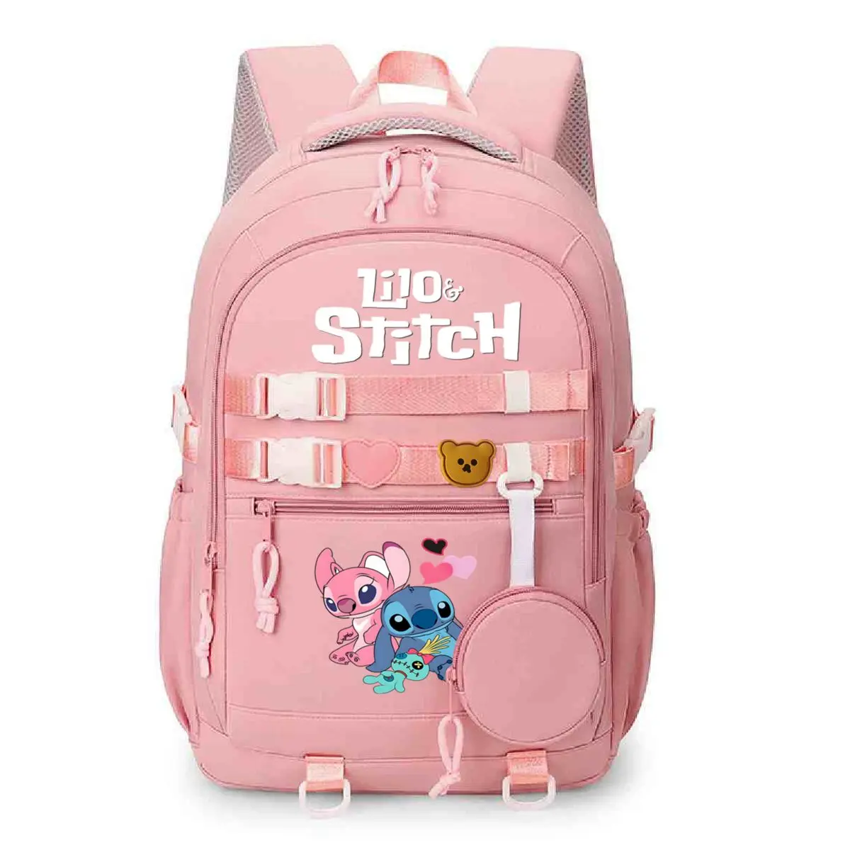 

Disney Lilo Stitch Backpack Women Girls Laptop Computer Large Capacity Schoolbags Cartoon Stitch Children Teenager Packsack