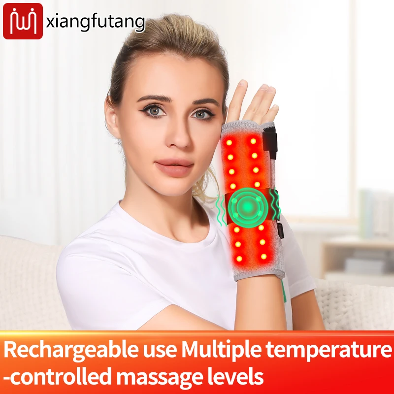 

Red Light Electric Heating Palm Wrist Protector with Vibration Massager Relieves Wrist Joint Pain and Fatigue Arthritis