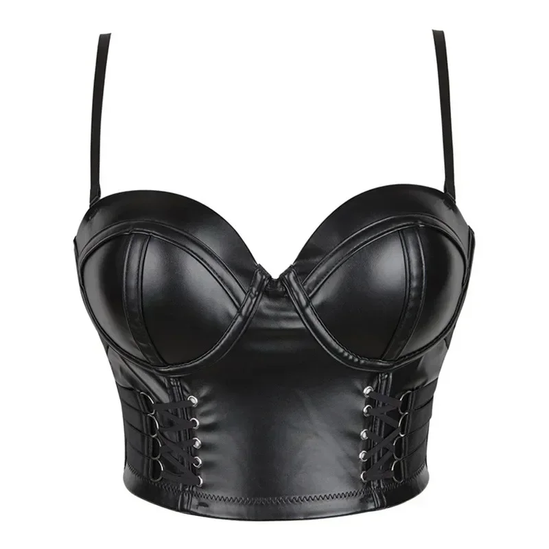 2024 Women Waist Trainer Corset Steampunk Bustiers Corset Leather Gothic Clothing Corselet Top Burlesque Push Up Bras Women Bra