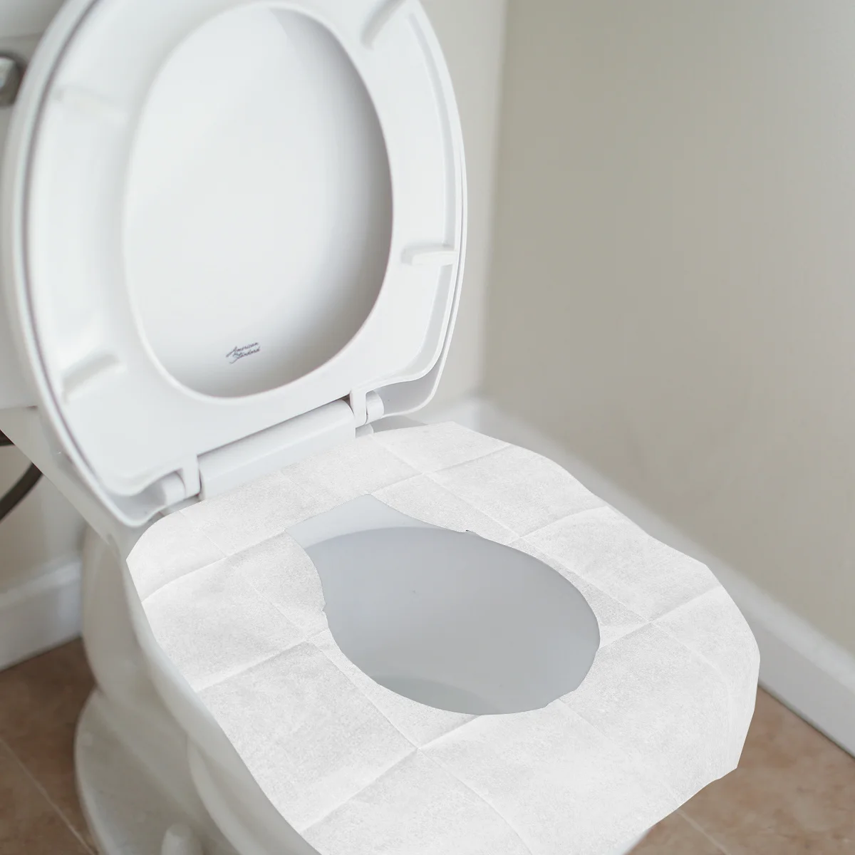 

60Pcs Disposable Toilet Seat Cover Moisture Proof Non-Woven Soft Comfortable Potty Seat Protector Travel Use Toilet Cover