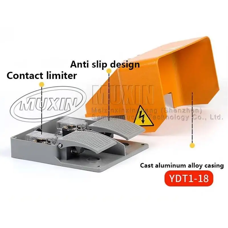 YDT1-18 Treadle Pedal Foot Control Switch 250V 380V 10A Double Pedal Use For Bending Hine Punch