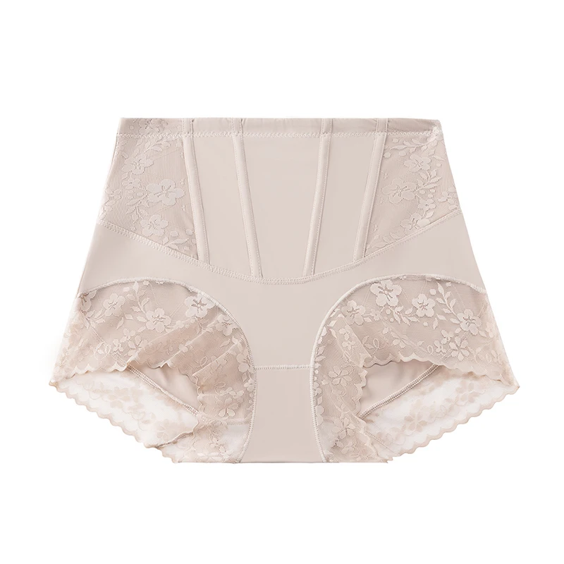 TrowBridge 2 Stuks Vrouwen Shaper Slipje Hoge Taille Kant Sexy Lingerie Buikspanner Vrouwelijke Slips Visgraat Taille Afslanken