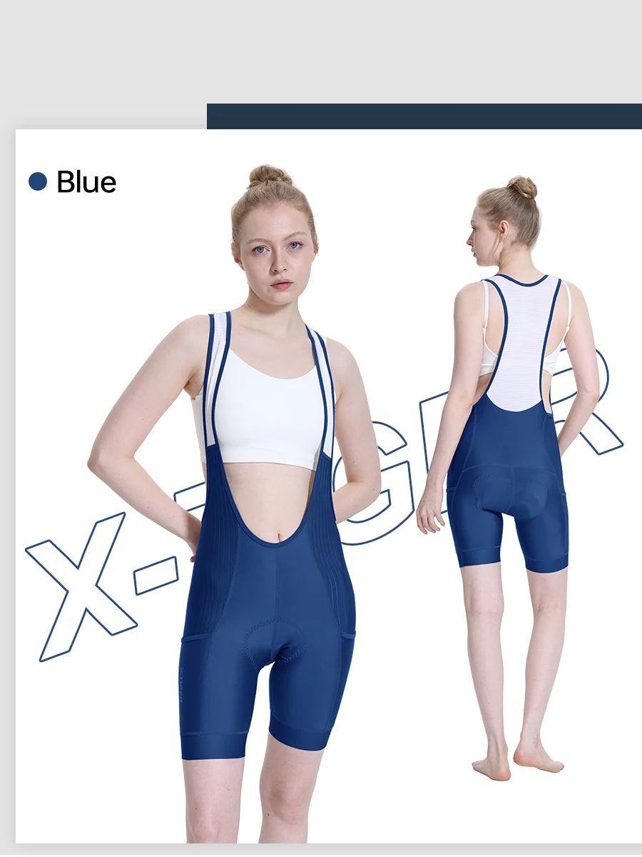 X-TIGER Trägerhose für Damen, 5D dicke Polsterung, Mountainbike- und Rennrad-Trägerhose, Sommer UV-Schutz, professionelle Radlerhose – Detail 16