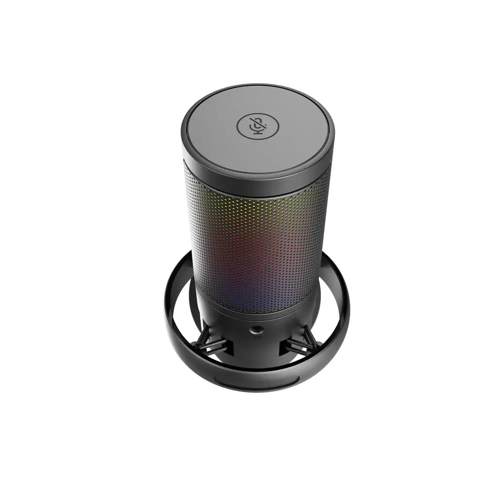 Microphone de jeu sans fil ME6S RGB, conférences vidéo, chant en direct, enregistrement, maximum 110 dB, fabriqué en métal ABS