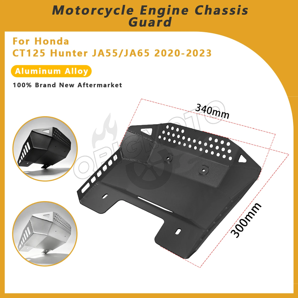 CT125 2023 Under Engine Chassis Guard Skid Plate For Honda CT 125 Hunter JA55 JA65 2022-2020 Belly Pan Cover Bash Protector
