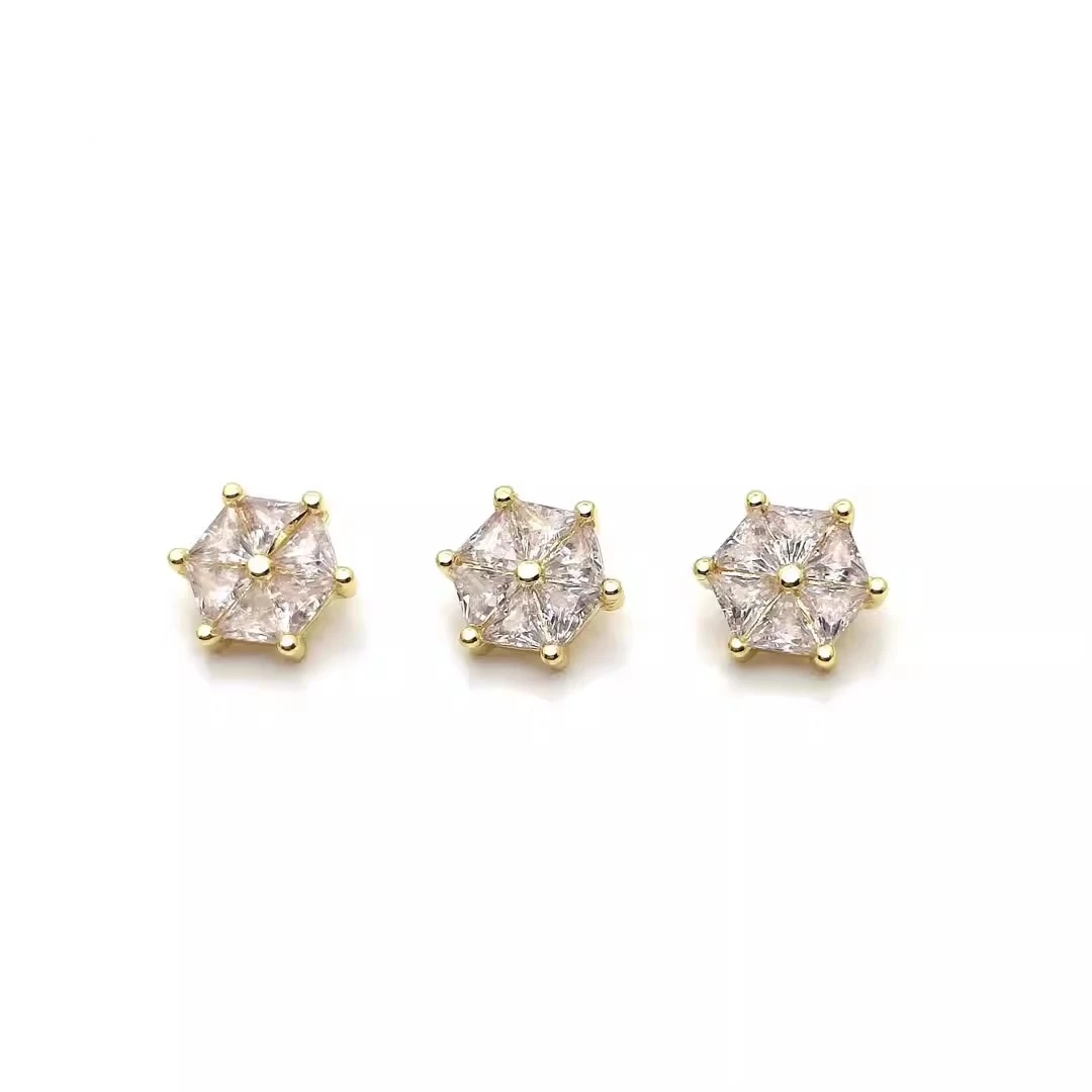 5pcs/lot Shining crystal small buttons Cubic zirconia button for shirt Decorative CZ sewing buttons for cashmere Knit cardigan