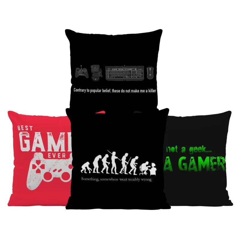 Game Controller Pillowcase Video Gamer Pillow Case for Boys Men Room Decoration Sofa Bed Couch Throw Pillow Cover Birthday Gift