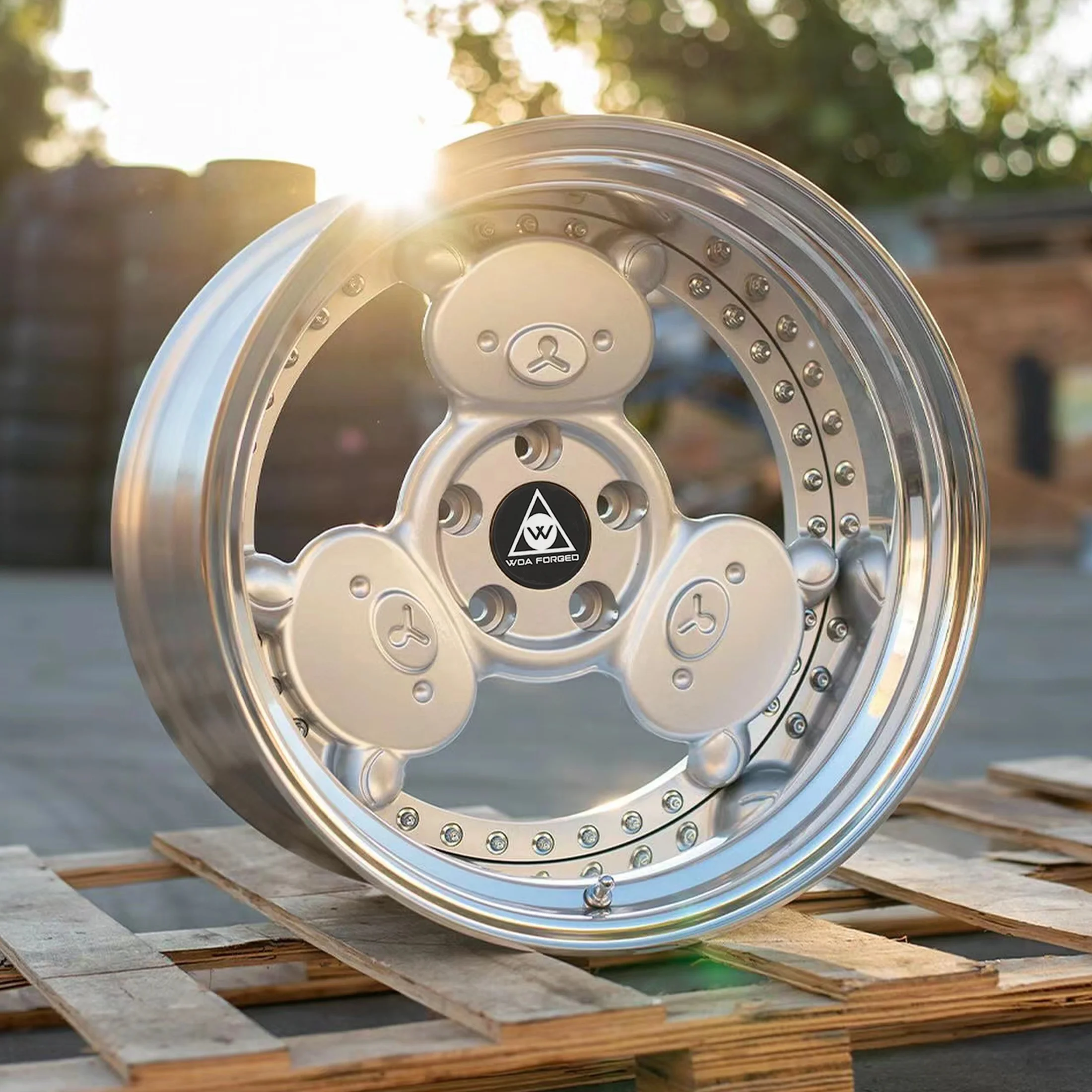 

Forged Wheels Custom Bear Two-piece Deep Lip Gold Forged High Performance Sports Wheels Light Weight for BMW MINI Golf GTR