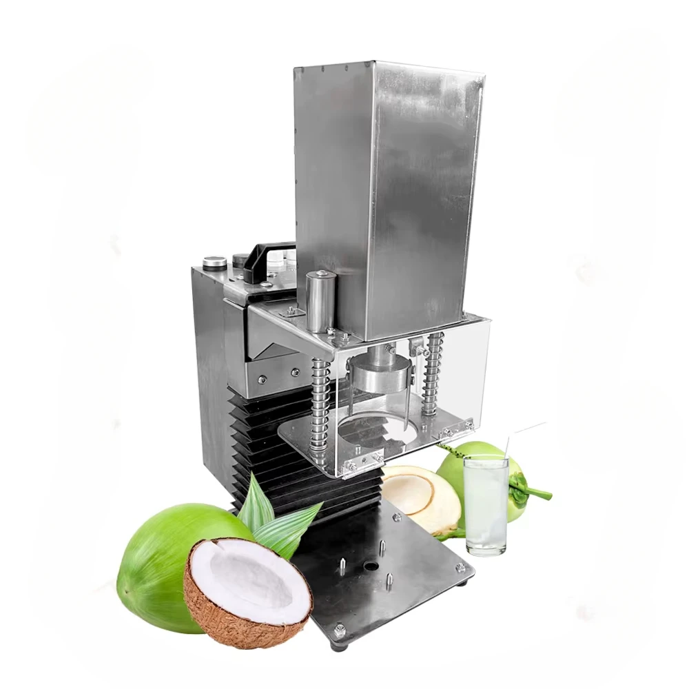 Semi Automatic Pumpkin Gouging Machine Electric Tender Mature Coconut Opener Electric Lever Type Auto Coconut Opening Machine