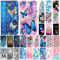 For Huawei P9 P10 Lite Case Printed Leather Flip Phone Case on Huawei P10 Lite P 10 Plus P9 lite P8 Lite 2017 Wallet Cover Capa