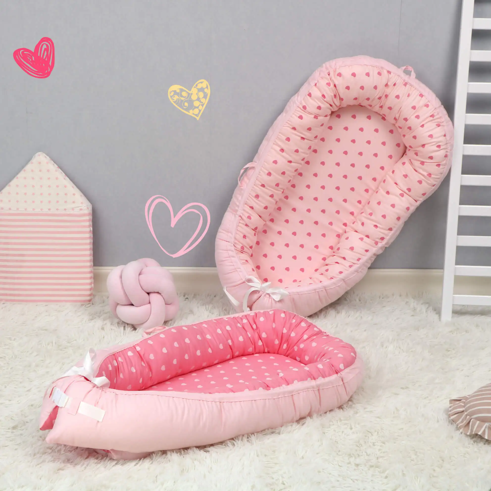 

Amazon hot style Baby Nest For Newborn Cotton Baby Sleeping Nest Bed