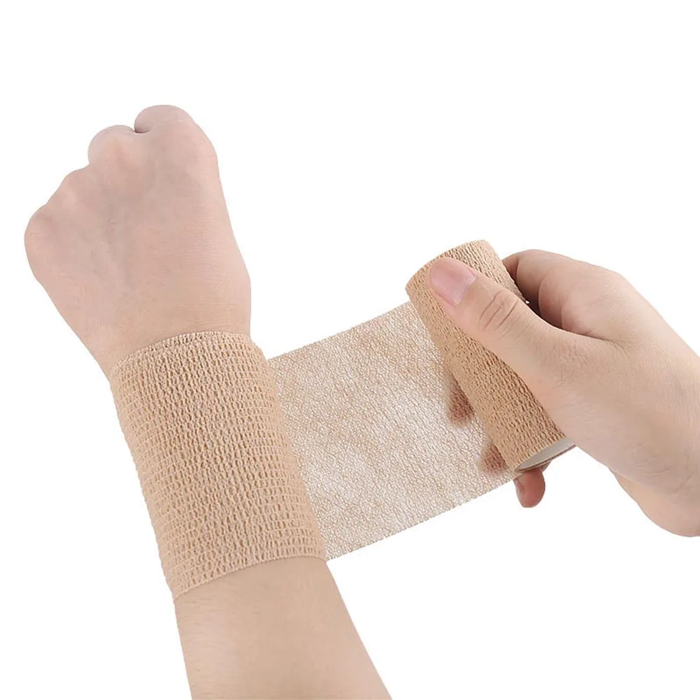 5 Stück 2,5/5/7,5/10 cm selbstklebende elastische Bandage, kohäsives Vliesband, Einwegband für Sport, Befestigung, Finger, Handgelenk, Bein – Detail 6