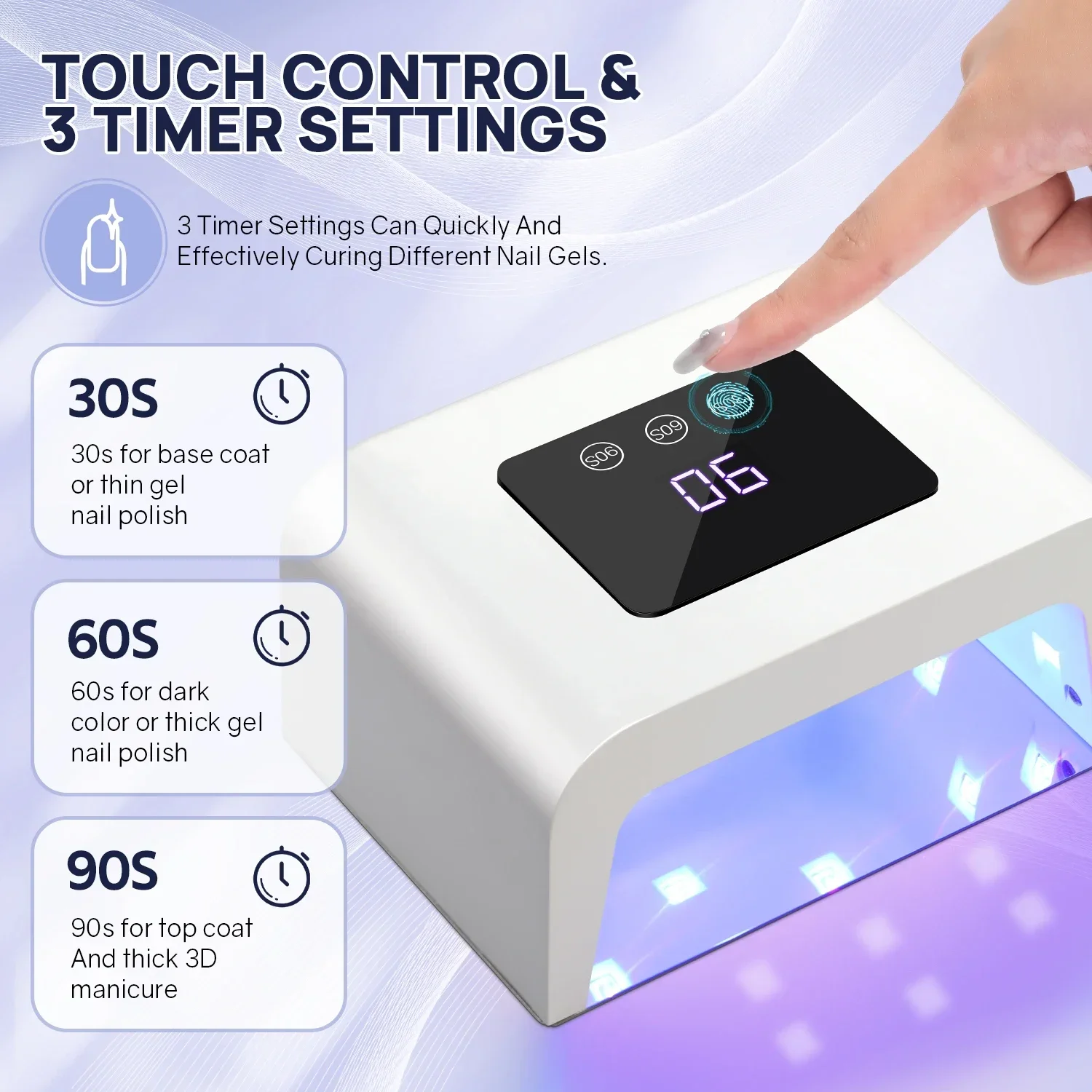 DianaBeauty UV LED Nail Lamp Professional 15 Leds Nail Dryer with Touch Screen UV Cabin for Nail Manicure Lamp USB Nail Tools