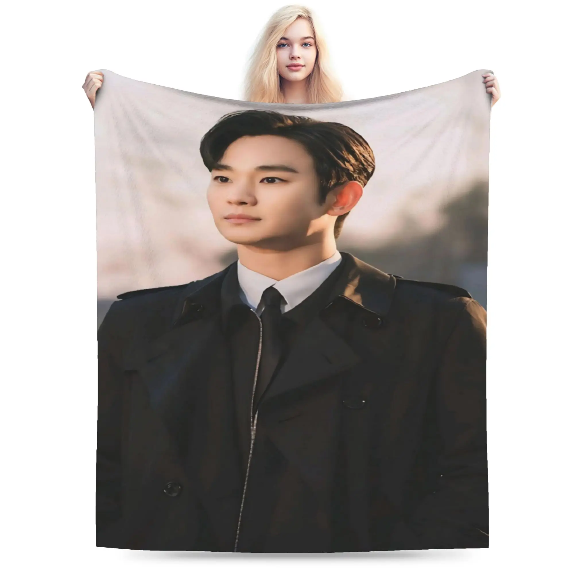 New Arrival Kim Soo Hyun Blanket Super Soft Fleece  Cozy Throw Blankets Machine Washable