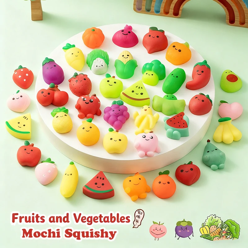 الفاكهة موتشي اسفنجي جميل الخضار السكويشات الإجهاد لعبة سوبر لينة الموز الكرز اليقطين الذرة الفلفل مكافحة الإجهاد ألعاب متململة